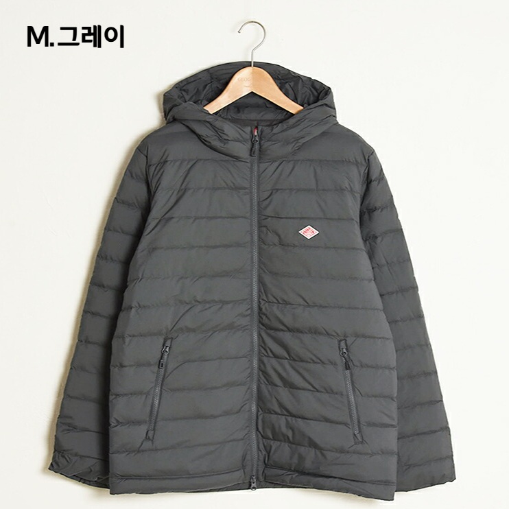단톤 나일론 타프타 미들 다운 후드 재킷 남성 패딩 DT-A0564NRP M 블랙 - 상세 이미지 5
