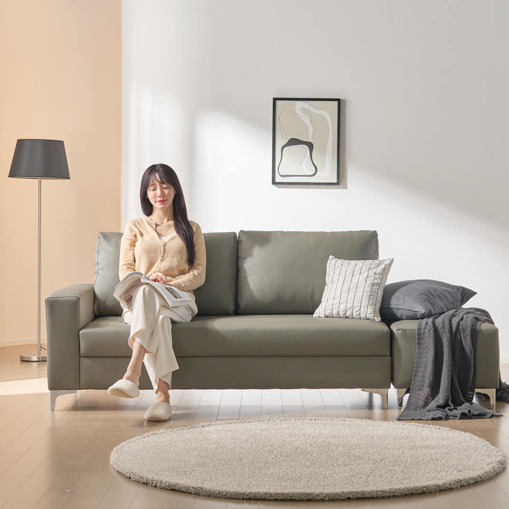 젠 가죽 3인용 소파 상세 이미지