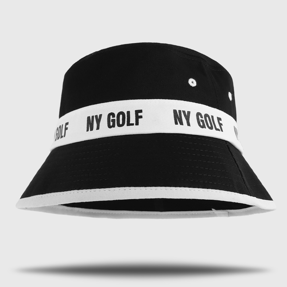 국내제작 탄탄 골프 버킷햇 NY GOLF 라인 벙거지모자 창모자 - 상품 이미지