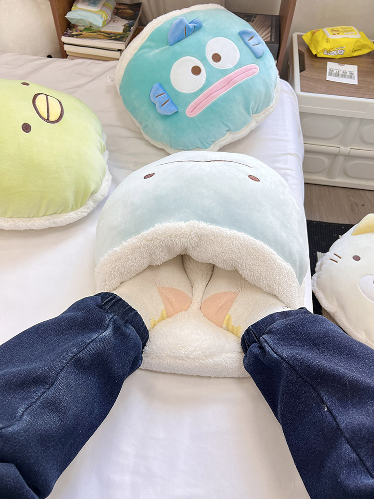 한교동 발워머 풋워머 발난로 플러시 손난로 베개 쿠션 겨울 따뜻한 발 커버 - 상세 이미지 3