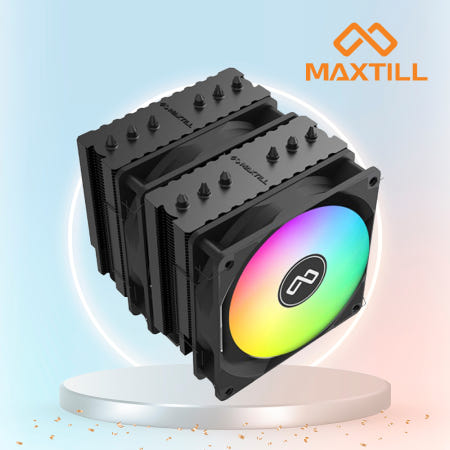 맥스틸 MAX600 ARGB CPU 공랭쿨러 블랙
