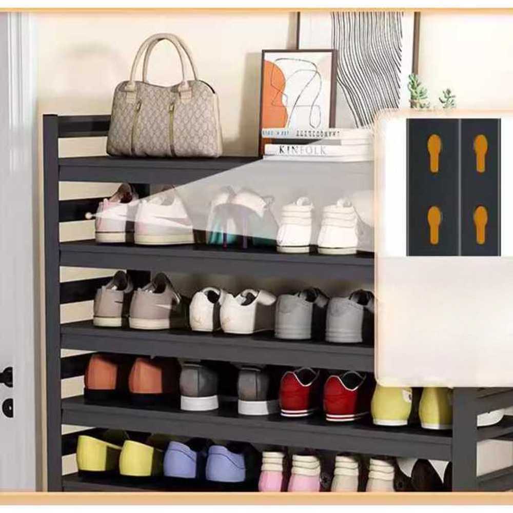 대용량 대형 신발장 거실 현관 겸용 다층 수납형 7단 120x35x138cm - 상세 이미지 5