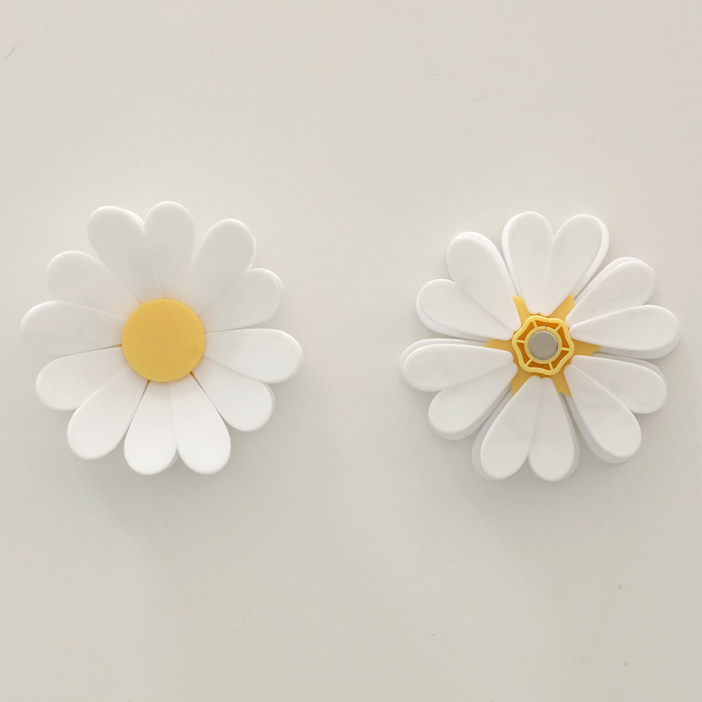 데이지 꽃잎 집게 냉장고 자석 주방 용품 마그넷 2color - 상세 이미지 2