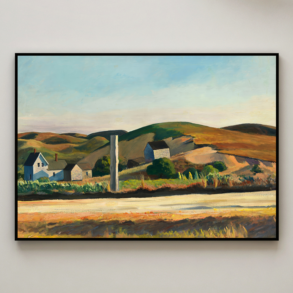 에드워드 호퍼 인테리어 그림 액자 포스터 명화 Road and Houses, South Truro 1933 - 상세 이미지 4