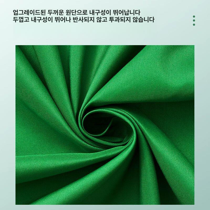 대형 크로마키 거치대 스크린 이동식 스탠드 배경지 스튜디오 세트 유튜버 그린 배경판 C1 구멍 뚫린 그린천 3x2미터 - 상세 이미지 4
