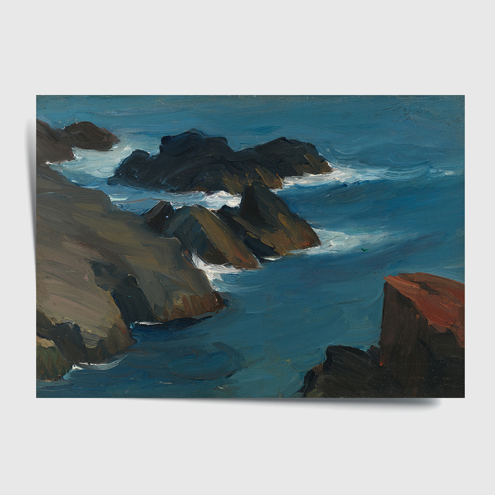 에드워드 호퍼 인테리어 그림 액자 포스터 명화 Rocky Sea Shore 1919 - 상세 이미지 2