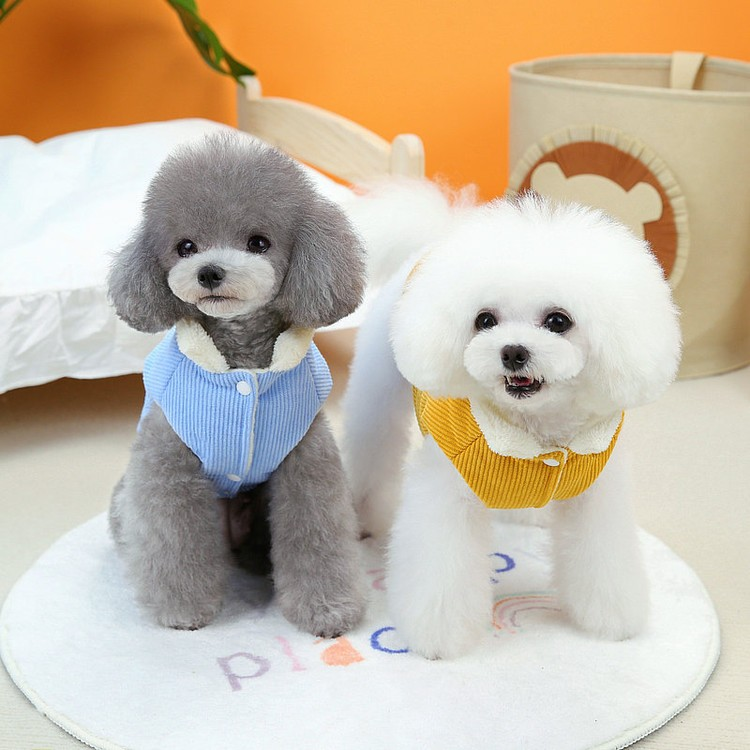 강아지 겨울옷 코듀로이 기모 조끼 - 상세 이미지 3