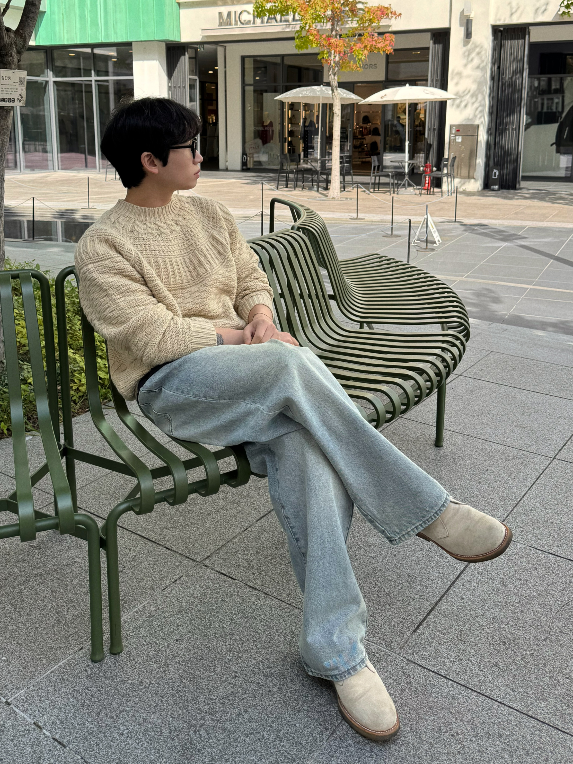 (남녀공용) 프리미엄 올웨어 워싱 와이드 데님팬츠 / 사계절 베이직 연청 청바지 - 상세 이미지 3