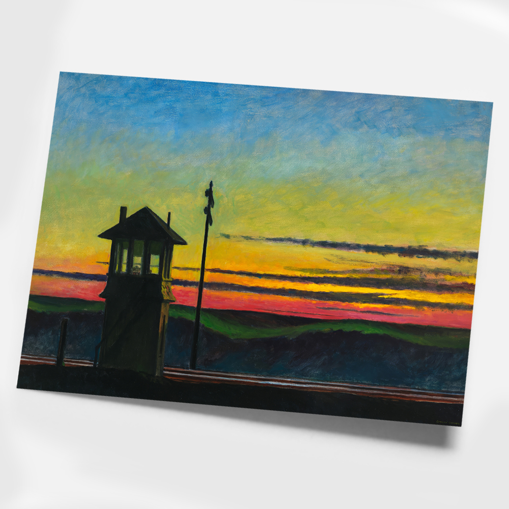 에드워드 호퍼 인테리어 그림 액자 포스터 명화 Railroad Sunset 1929 - 상세 이미지 3