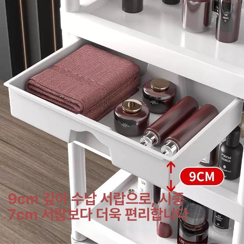 피부관리실 웨건 트레이 이동식 3단 서랍 트롤리 미용실 네일샵 수납카트 - 상세 이미지 3