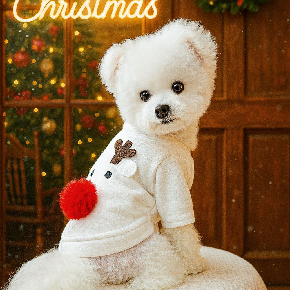 위드레오 강아지 크리스마스옷 고양이 크리스마스 애견겨울옷 눈사람