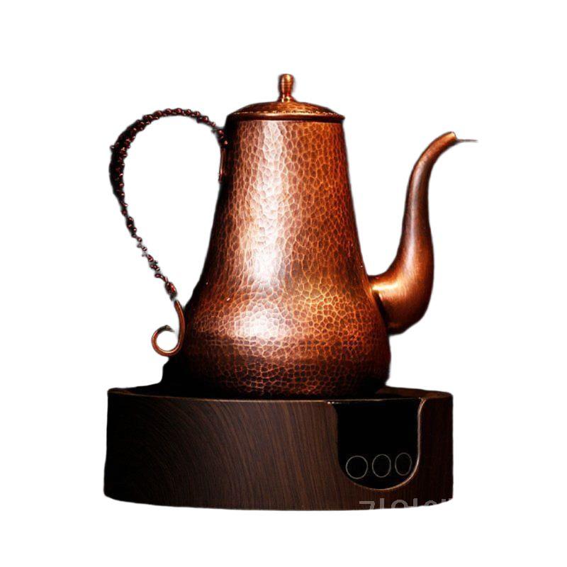 핸드메이드 구리 커피포트 클래식 드립 핸드드립주전자 해머 늑골 구리 포트 600ml 601mL - 700mL - 상품 이미지
