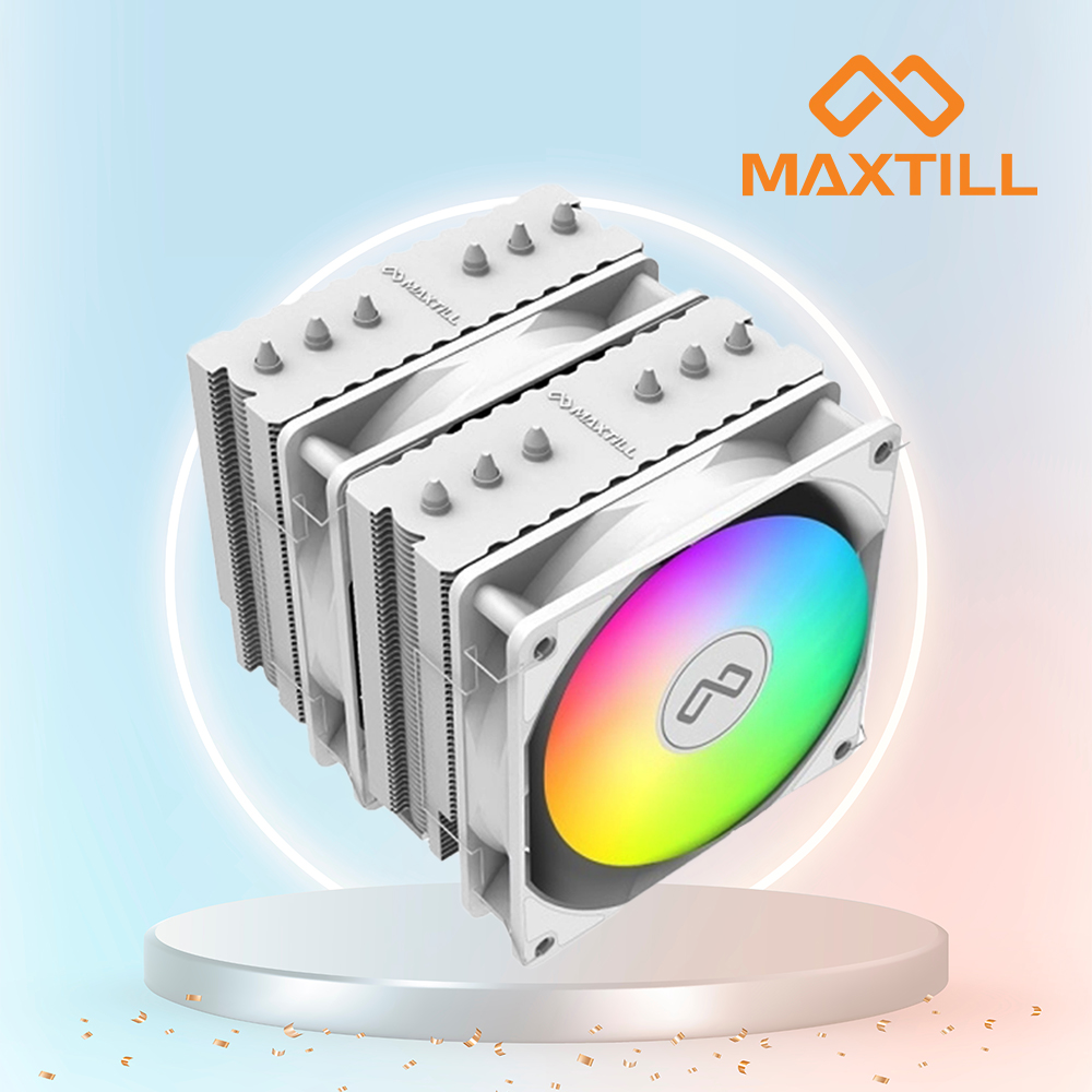 맥스틸 MAX600 ARGB CPU 공랭쿨러 화이트 - 상품 이미지