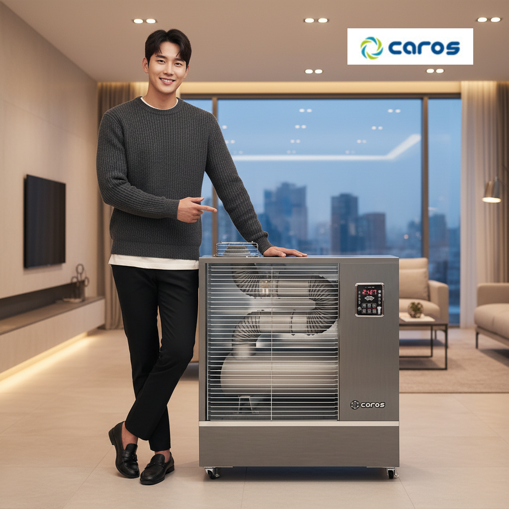 캐로스 돈풍기 7000kcal 주름관 난로 소형 곱창 히터 원적외선 돈풍기 - 상품 이미지