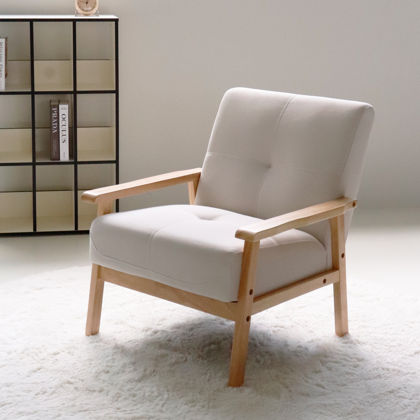 비알프렌드 덴버 원목쇼파 생활방수 조야 1인 패브릭소파