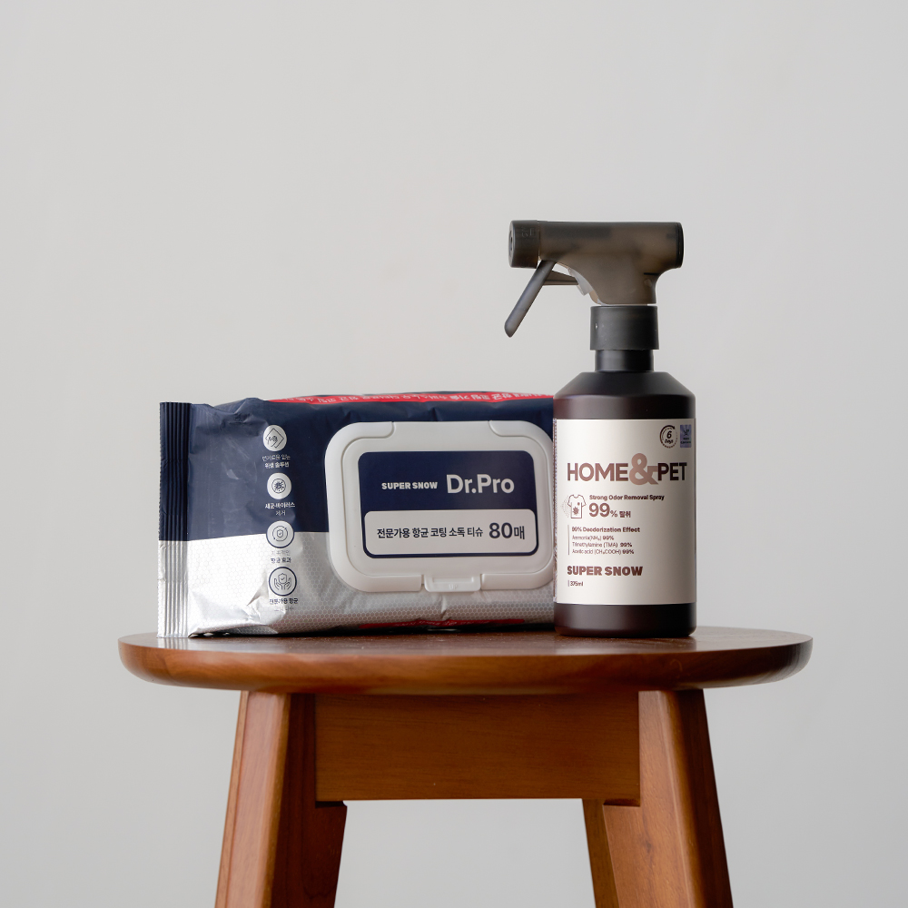 살균 소독 세정 곰팡이 억제 제거 슈퍼스노우 닥터 프로(Dr. Pro) 와입스 80매, 4팩