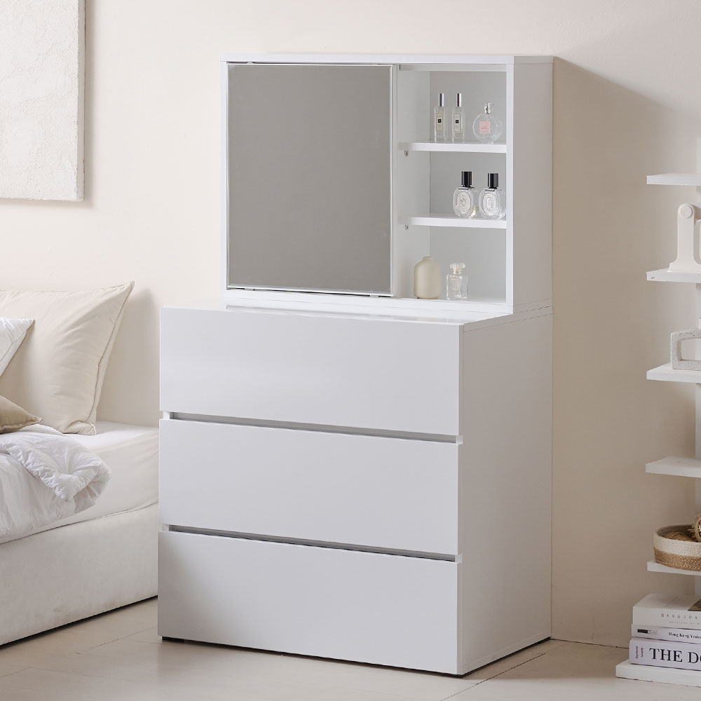 앤유 틈새 심플한 서랍형 화장대 서랍장 1000