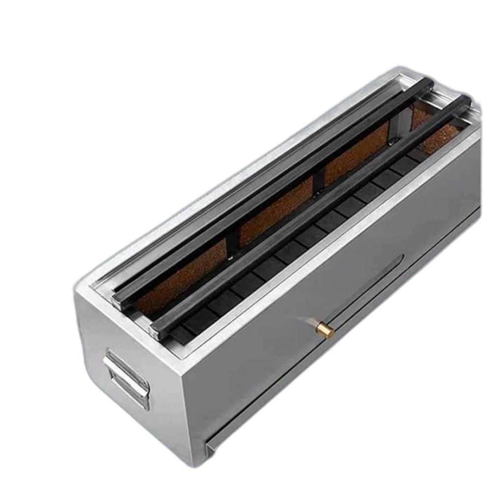 업소용 일본식 숯불 화덕 직화 구이 야끼니꾸 로스터 오목 모서리 600x250x240mm - 상품 이미지