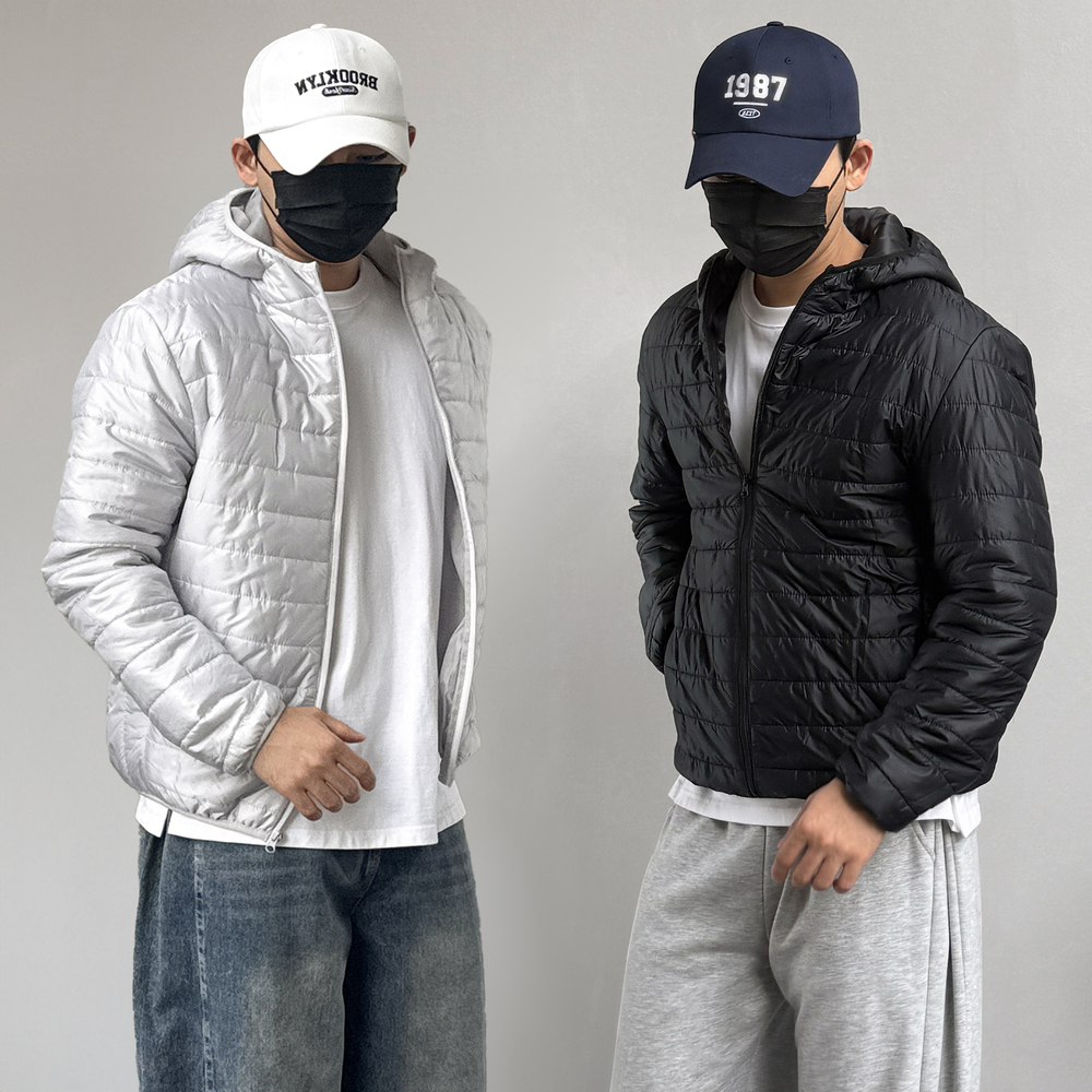 남자숏패딩 웰론패딩 남성경량점퍼 - 상품 이미지