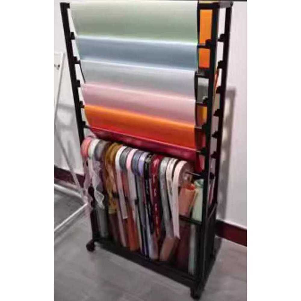 리본 정리대 행거 철제 포장지 꽃집 포장 용품 진열대 70x20x140 - 상품 이미지