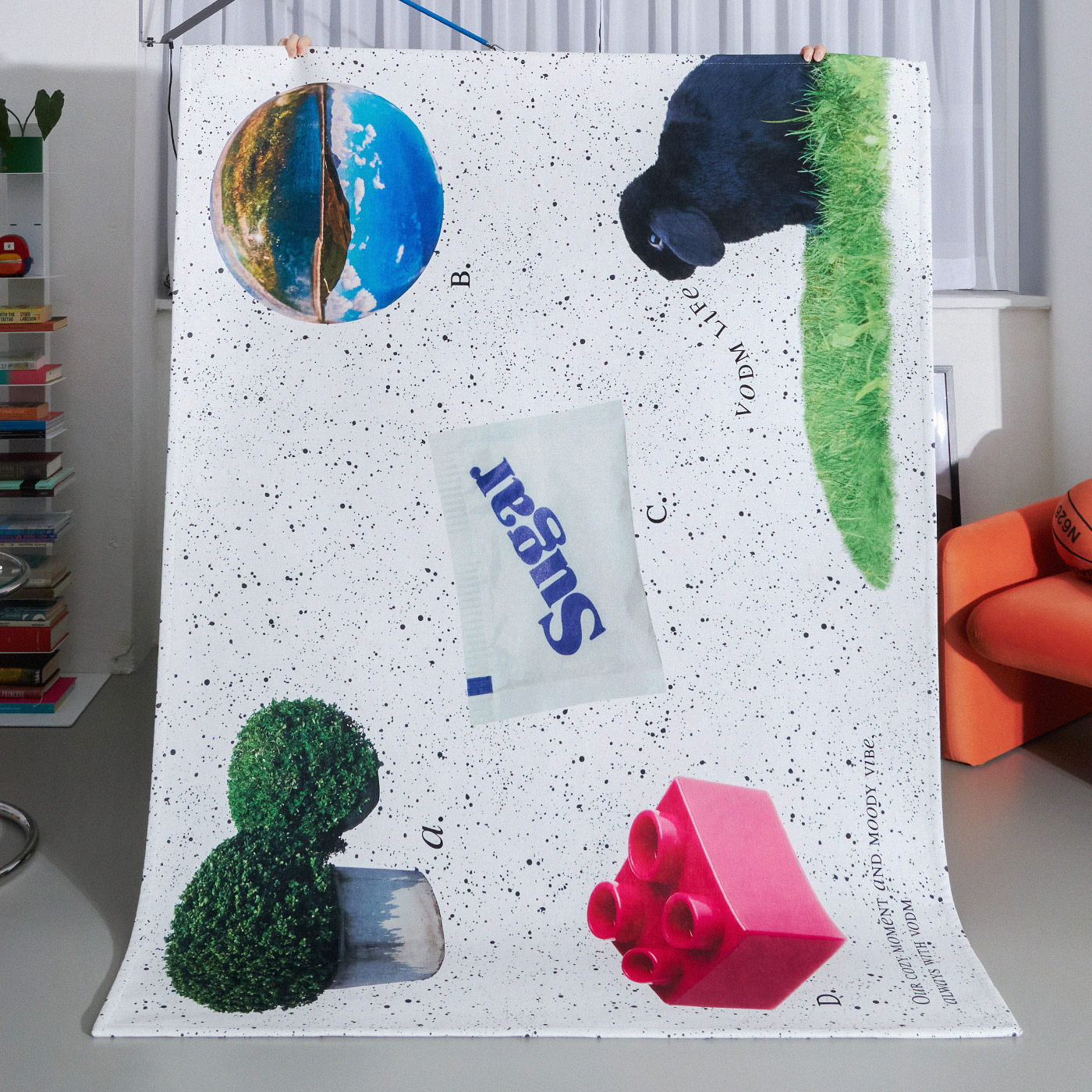 Graphic Flat Rug Sugarand, 100x150cm - 상세 이미지 3