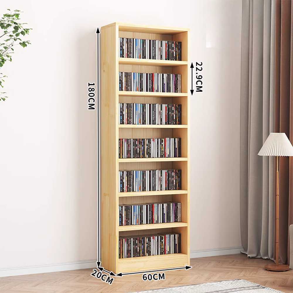 공간절약 슬림형 DVD 선반 다용도 수납 인테리어용 원목 + 180x40x20cm(9단) 이미지 6