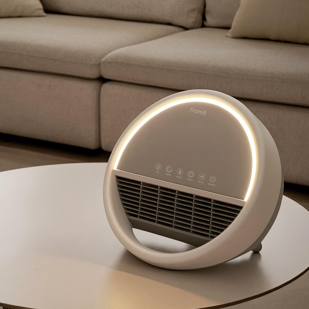 프롬비 따뜻샤워 거울 LED 욕실온풍기 PTC 화장실 난방기 FF255 화이트그레이