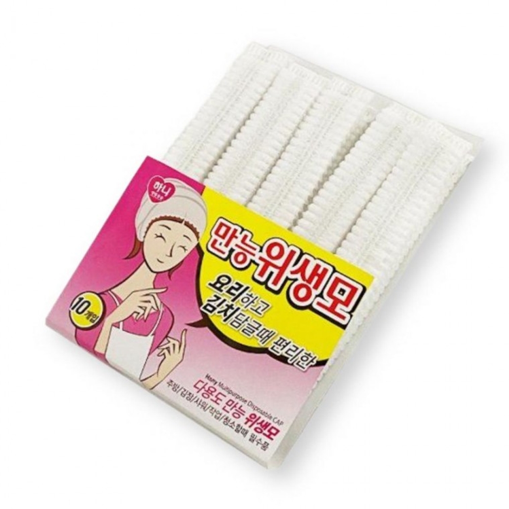 김장 위생모 10매 부직포 주방모자 조리 김치 헤어캡 - 상품 이미지