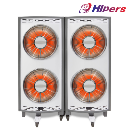 4구 하이라이트 히터 난로 업소용온열기 사무실 360도 양면 난방기