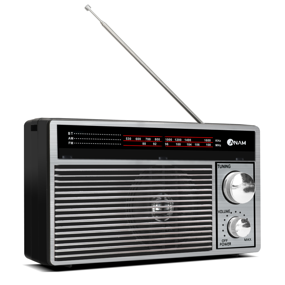 아남 레트로 블루투스스피커 R1 아날로그 FM라디오 휴대용 미니 엔틱 - 상세 이미지 2