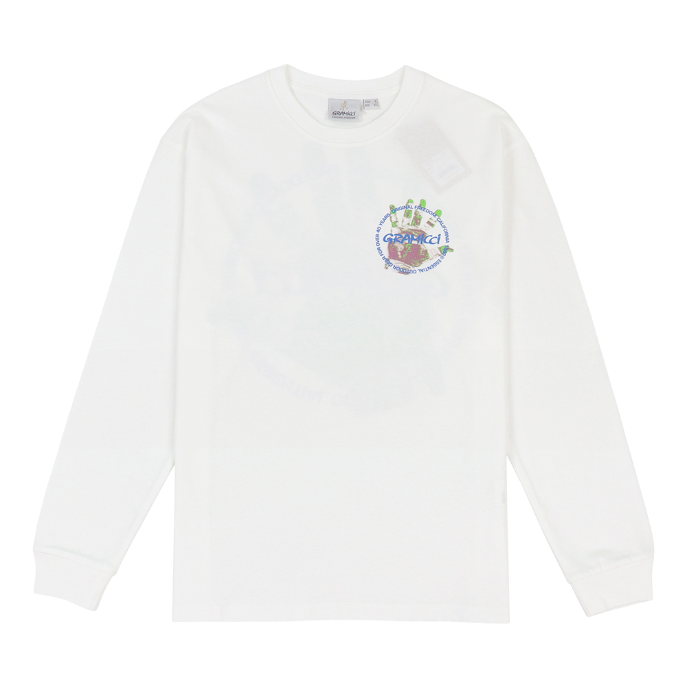 그라미치 Climbers Hand 롱슬리브 티셔츠 G4FU-T105 WHITE - 메인 이미지