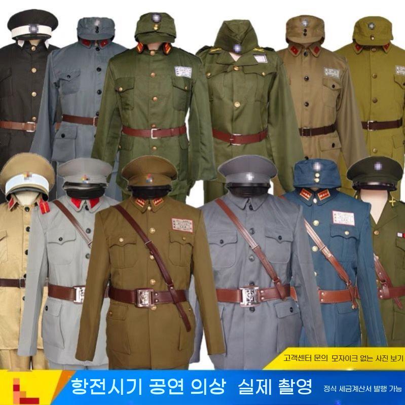 북한 군복 인민군 졸사 컨셉 제복 코스프레 공연 의상 옛날 복고풍 군인 영화 - 상세 이미지 3