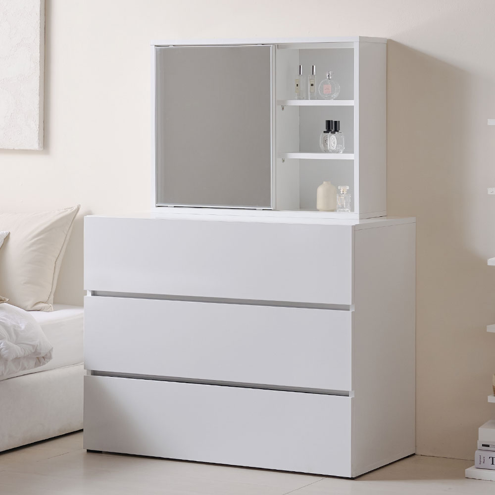 앤유 틈새 심플한 서랍형 화장대 서랍장 1000