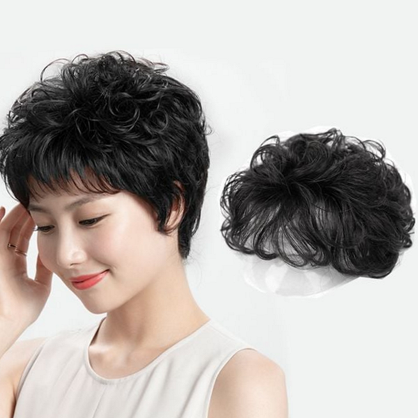 웨이브 여자 부분 가발 정수리 여성 부분 가발 볼륨 새치 - 상품 이미지