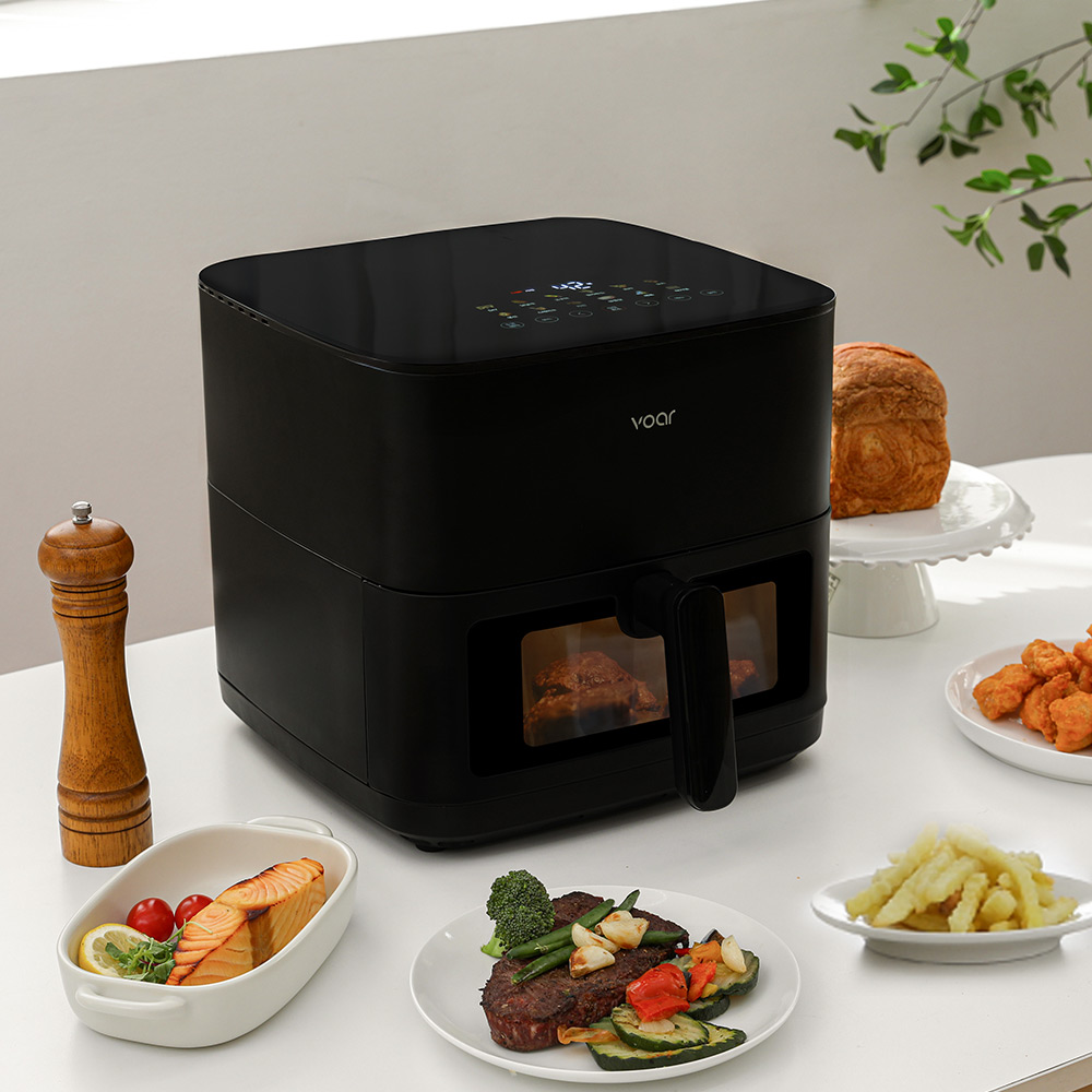 보아르 듀얼히팅 상하열선 에어프라이어 냉동피자 8L 바스켓 대용량 에어프라이기