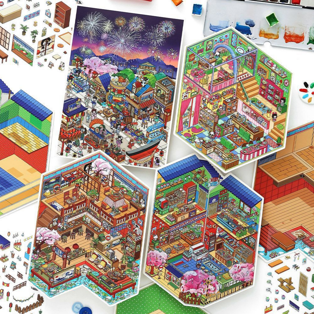 3D 방꾸미기 스티커 대형 잡화점 이미지 2