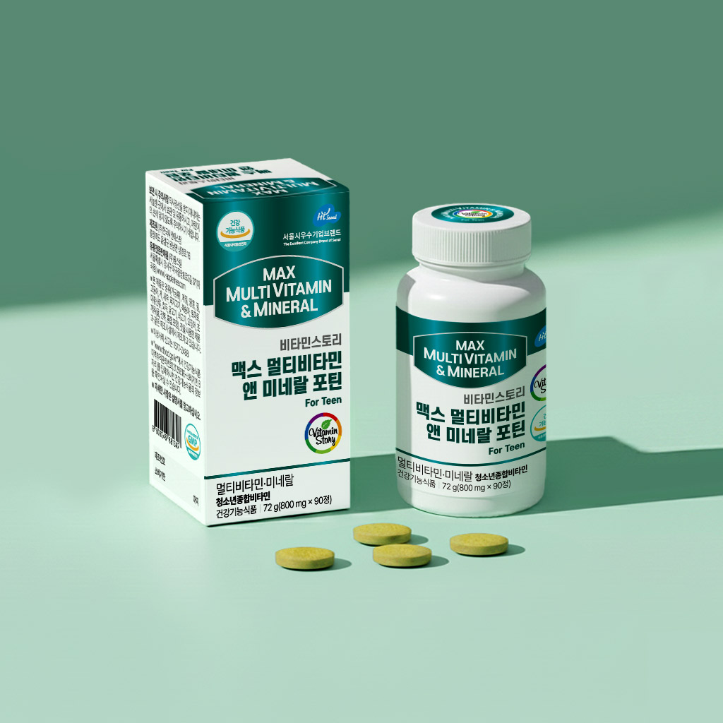 [3개월분] 비타민스토리 맥스 멀티비타민 앤 미네랄 포틴 800mg 90정, 1개 - 상품 이미지