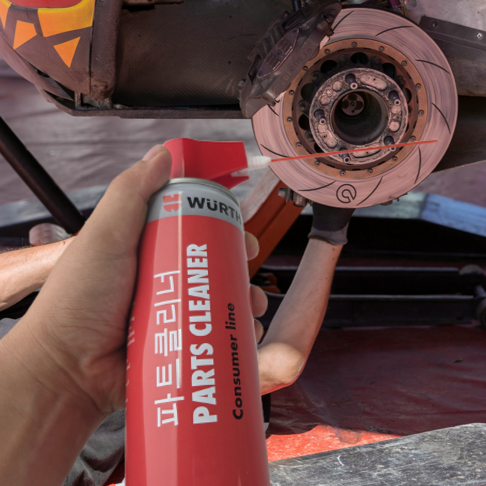 (최신 분사노즐 일체형) 뷔르트 브레이크 파츠크리너 오토바이 체인 청소 파트 클리너