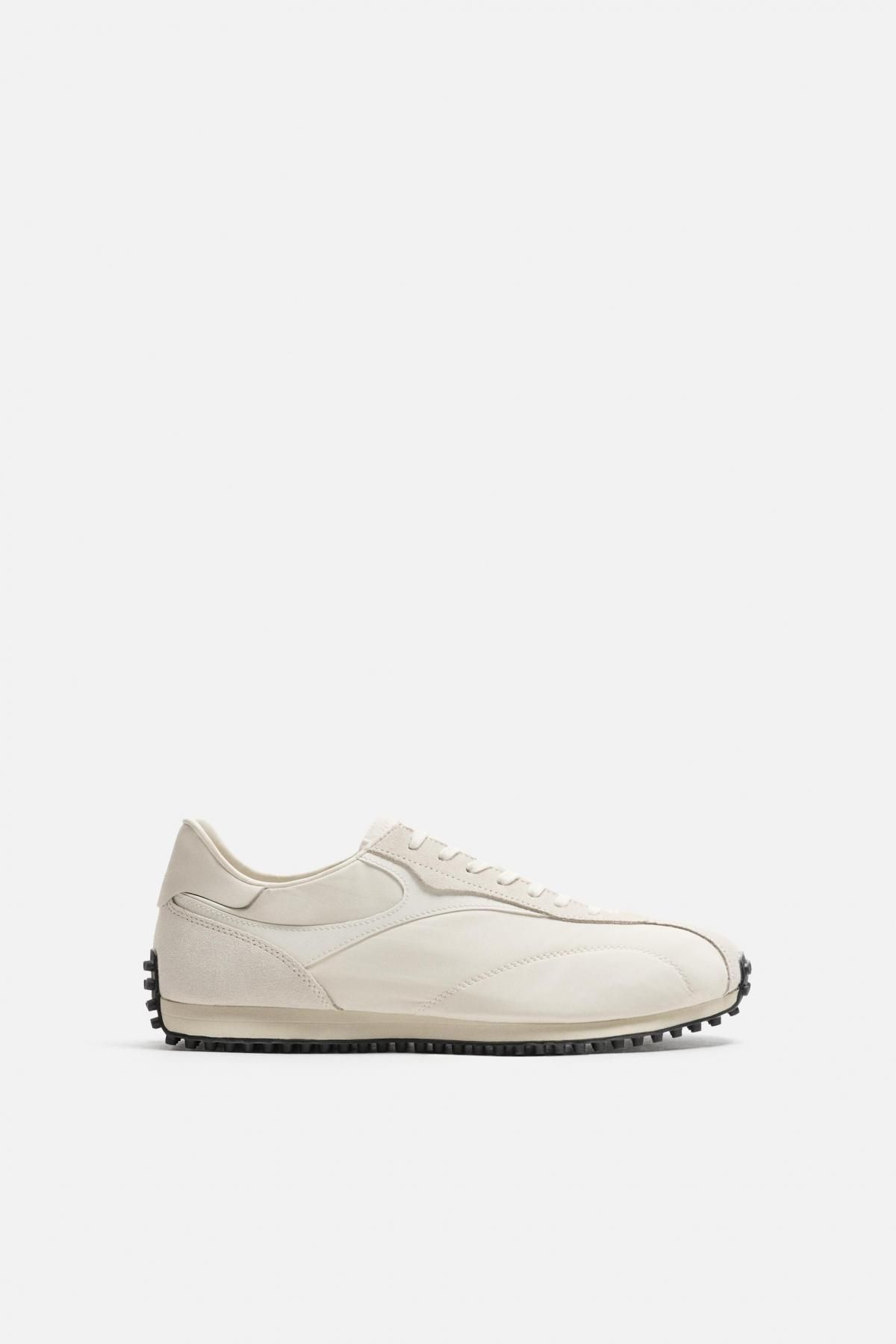 자라 테크니컬 레트로 스웨이드 남성 로우탑 스니커즈 2339/620 BONE WHITE - 상품 이미지