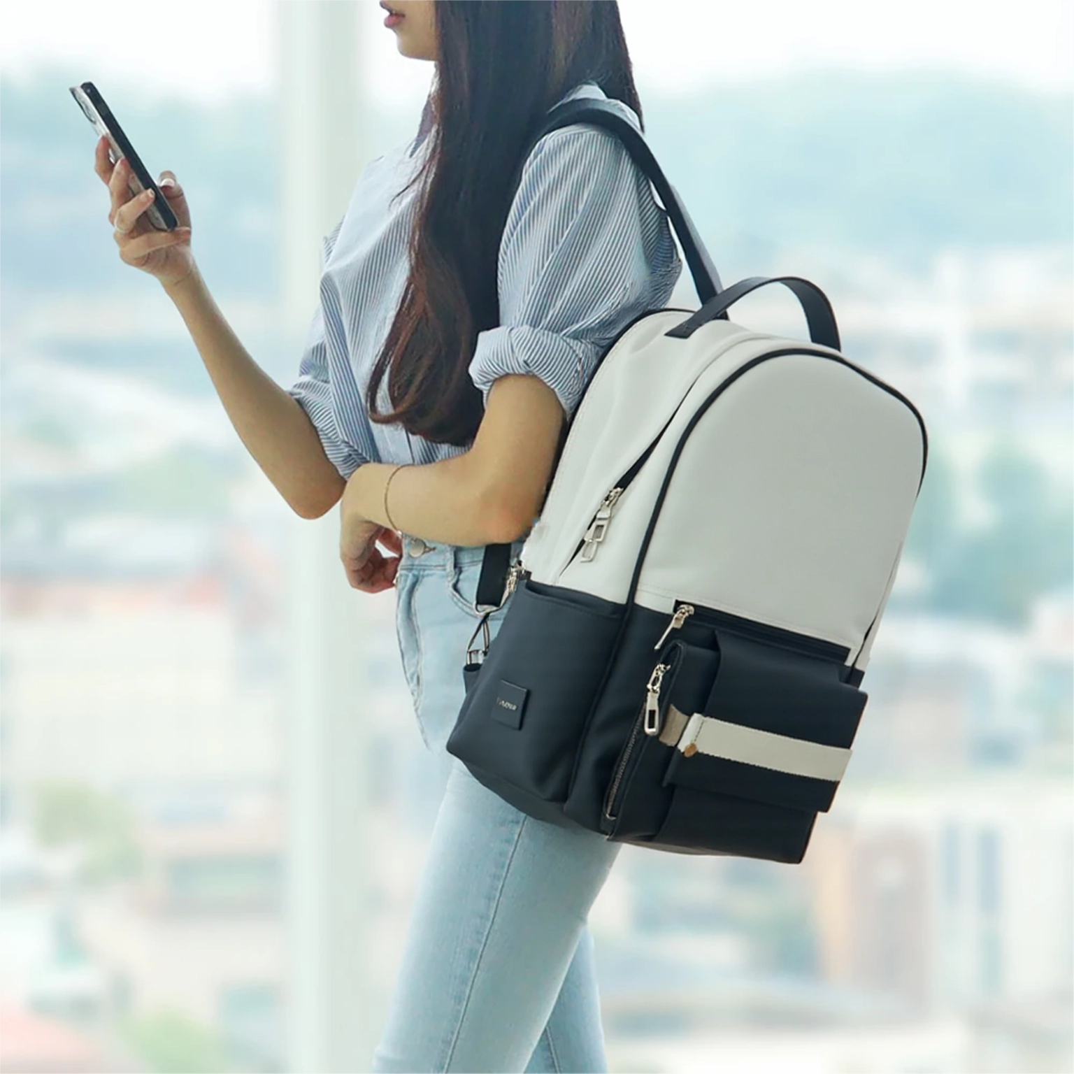 로디나트 케이스 백팩, 20대 30대 40대 데일리 직장인 대학생 16인치 노트북