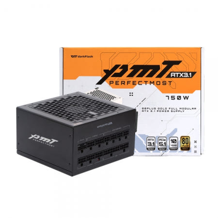 DARKFLASH 퍼펙트모스트 750W 80PLUS골드 풀모듈러 ATX3.1 블랙