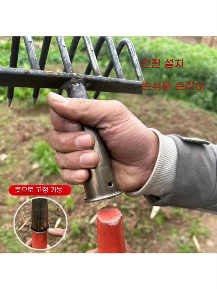 쇠갈퀴 갈쿠리 갈퀴 쇠스랑 갈고리 쟁쇠 낙엽 잔디 청소 잡초 삼지창 곡괭이 - 상세 이미지 4
