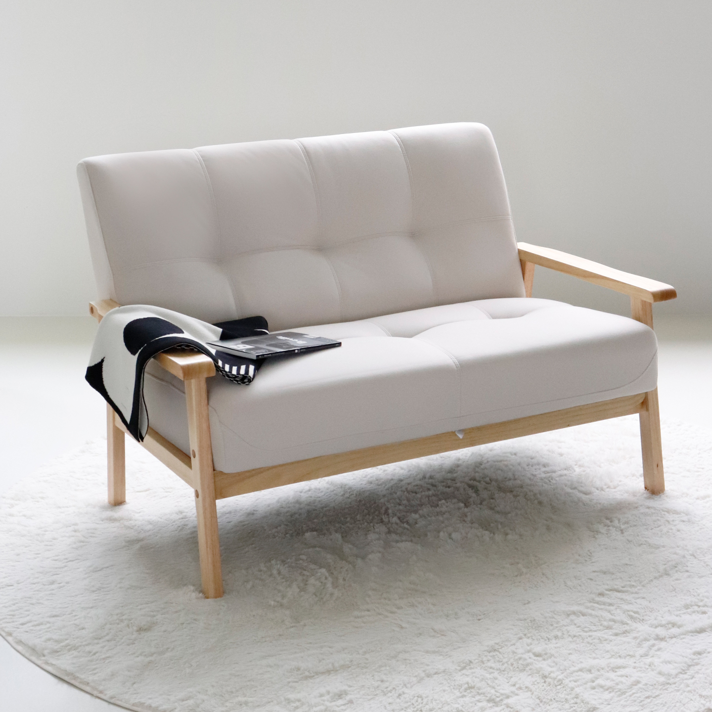 비알프렌드 덴버 원목쇼파 생활방수 조야 1인 패브릭소파