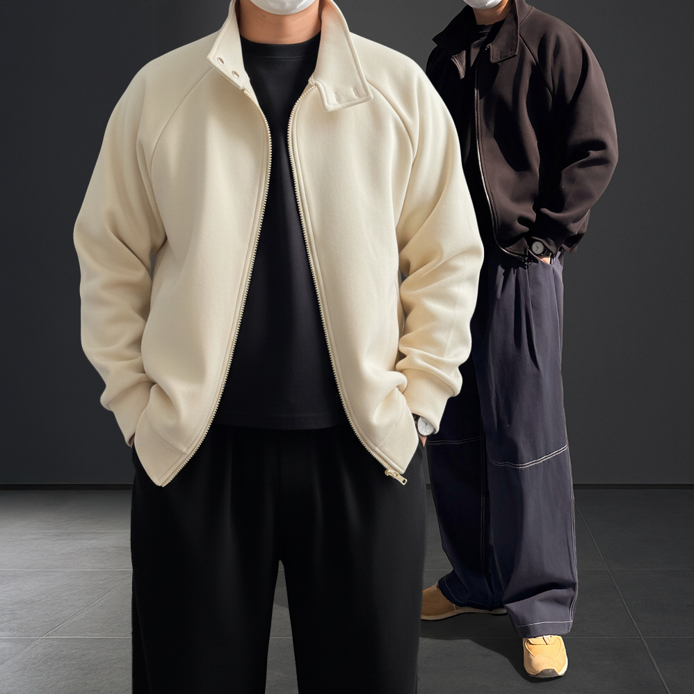 블루종자켓 남자 크롭 숏 해링턴자켓 - 상품 이미지