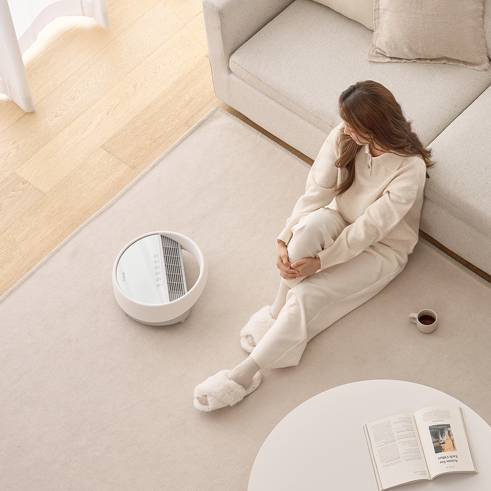 프롬비 따뜻샤워 거울 LED 욕실온풍기 PTC 화장실 난방기 FF255 화이트그레이