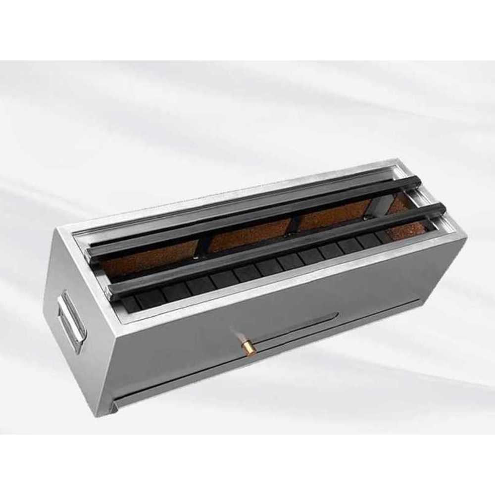 업소용 일본식 숯불 화덕 직화 구이 야끼니꾸 로스터 오목 모서리 600x250x240mm - 상세 이미지 5