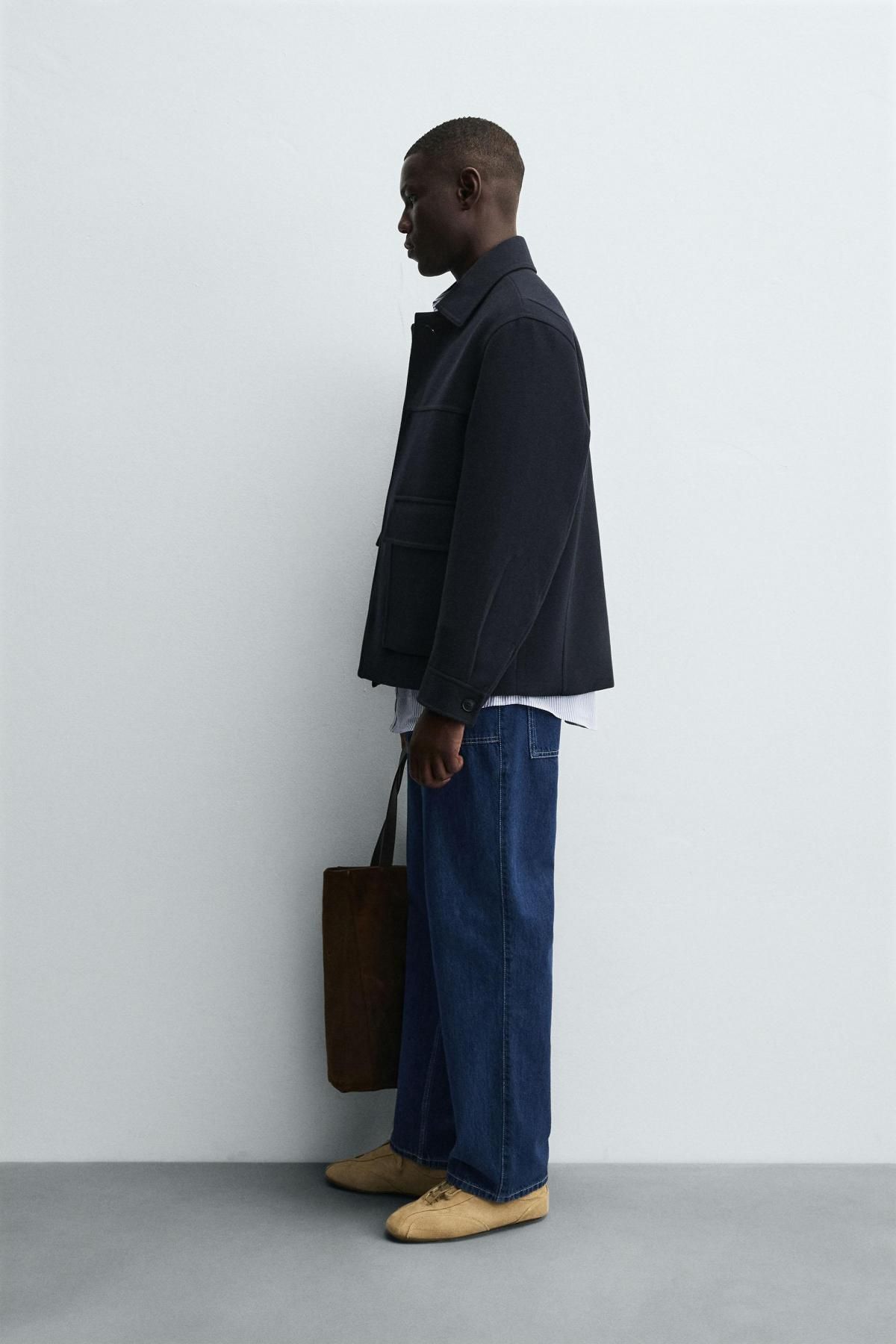 자라 테크니컬 레귤러핏 포켓 테일러드 재킷 3286/201 NAVY BLUE - 상세 이미지 5