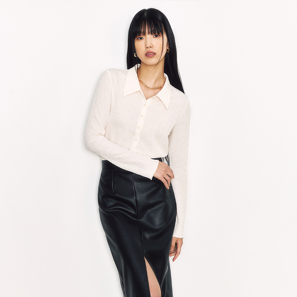 [N도착] 25FW 텍스쳐드 롱슬리브 셔츠 1종 제품 이미지