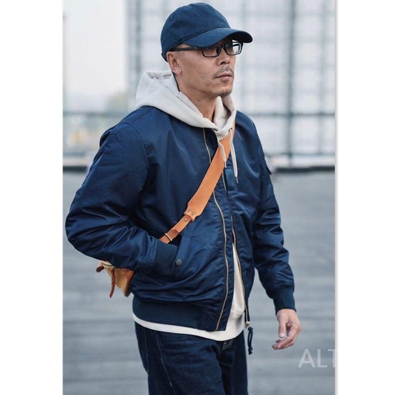 남성 야상 하프 자켓 가을 남자 겨울 후드 점퍼 바람막이 잠바 항공 블루 S 165 - 상세 이미지 2