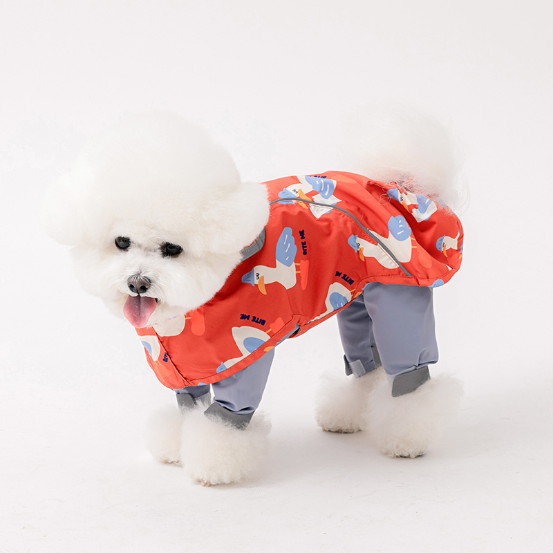 바잇미 강아지 우비 여름 비옷 판초 올인원 세트 이지피지 레인코트 S~5XL 이미지 3
